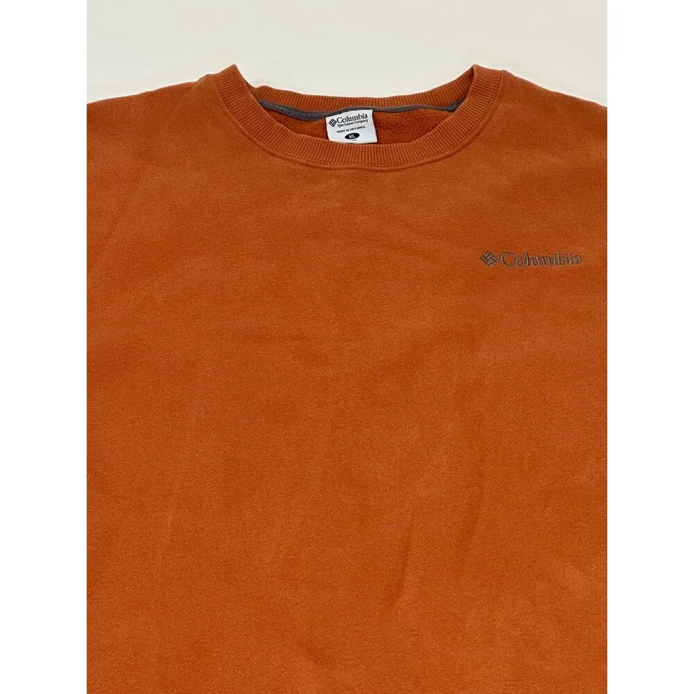 Columbia Men's Long Sleeve Sweater, Orange, Size XL‎